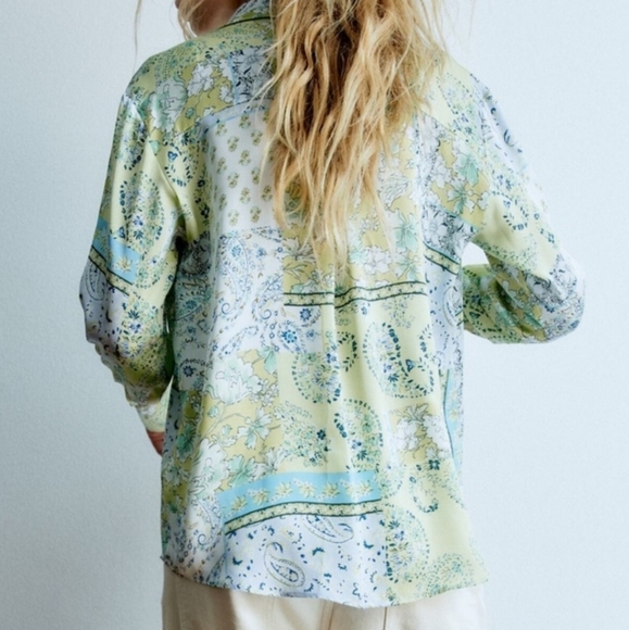 ZARA PAISLEY BLOUSE - Picture 4 of 8